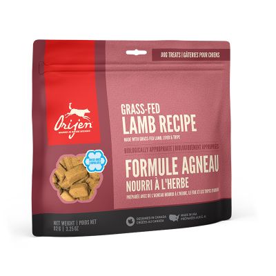 Orijen FREEZE-DRIED TREATS Dog Grass-Fed Lamb 92 gr. Foto van Orijen FREEZE-DRIED TREATS Dog Grass-Fed Lamb 92 gr.