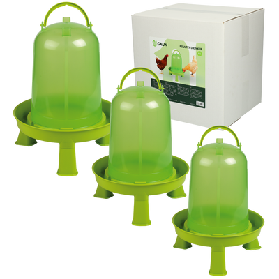 Foto van Pluimvee drinktoren 1.5 liter green lemon op pootjes