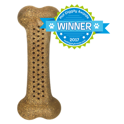 Foto van Pet Qwerks Flavorit Wood Bark Bone Mint Small