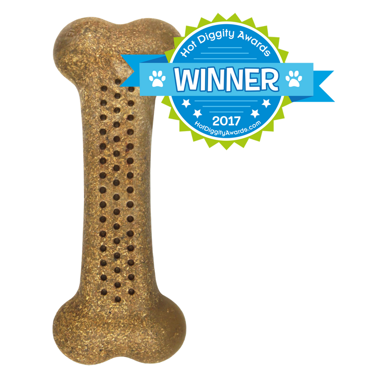 Foto van Pet Qwerks Flavorit Wood Bark Bone Mint Small