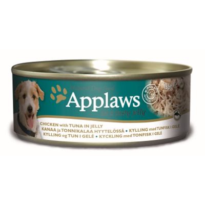 Foto van Applaws Hondenvoer Blik Jelly Kip & Tonijn 156 gr.