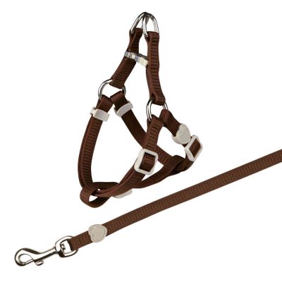 Trixie One Touch kattentuig met riem - 4 stuks Foto van Trixie One Touch kattentuig met riem - 4 stuks
