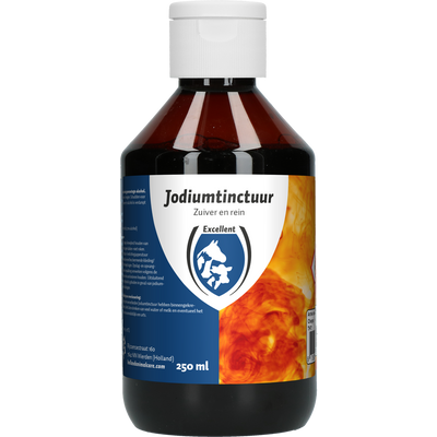 Foto van Jodiumtinctuur 1% pvp (10 mg per ml) en 70% Alcohol