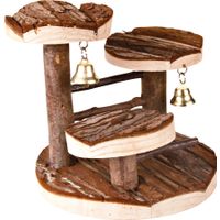 Trixie Klauterrek met klokje hamsters schorshout - 2 stuks