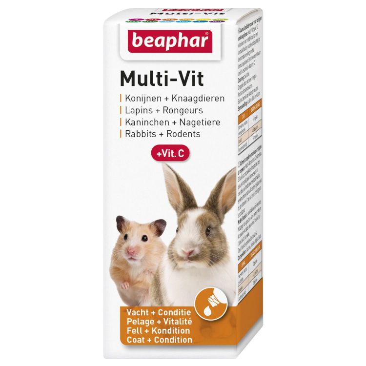 Beaphar Multi-Vit konijnen en knaagdieren Foto van Beaphar Multi-Vit konijnen en knaagdieren