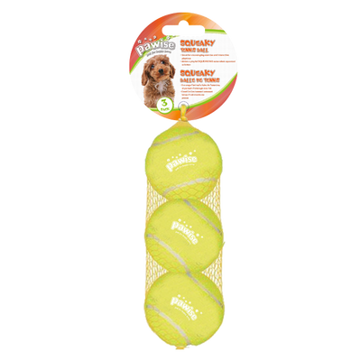 Foto van Squeaky Tennis Ball 6 cm 3-pack