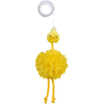 Foto van Trixie Kip aan elastisch koord pluche catnip - 4 stuks