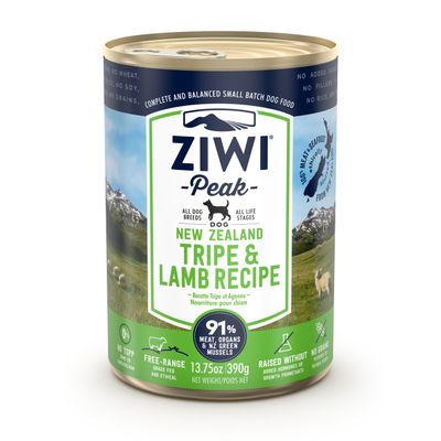 ZIWI Peak Dog Cans Tripe & Lamb 390 gr. Foto van ZIWI Peak Dog Cans Tripe & Lamb 390 gr.