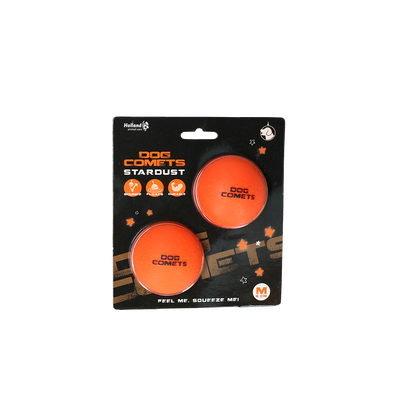 Foto van Dog Comets Ball Stardust Oranje M 2-pack