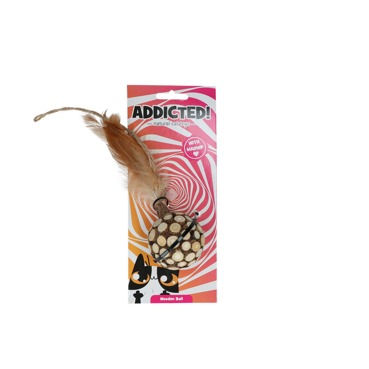 Foto van Addicted Wooden ball with feathers