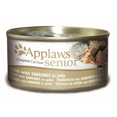 Applaws Kattenvoer Blik Senior Tonijn & Sardines 70 gr. Foto van Applaws Kattenvoer Blik Senior Tonijn & Sardines 70 gr.