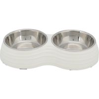 Trixie Voer/waterbak-set melamine/RVS