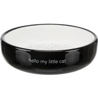 Trixie Voer/waterbak plat Hello my Little Cat keramiek - 4 stuks