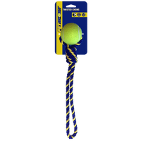 Knotted Cotton Rope Tug 38 cm with Tuff Ball (6cm)