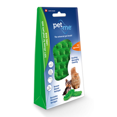 Foto van Pet+Me Cat long hair brush green