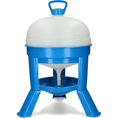 Foto van Pluimvee drinktoren 20 l blauw met sifon op pootjes