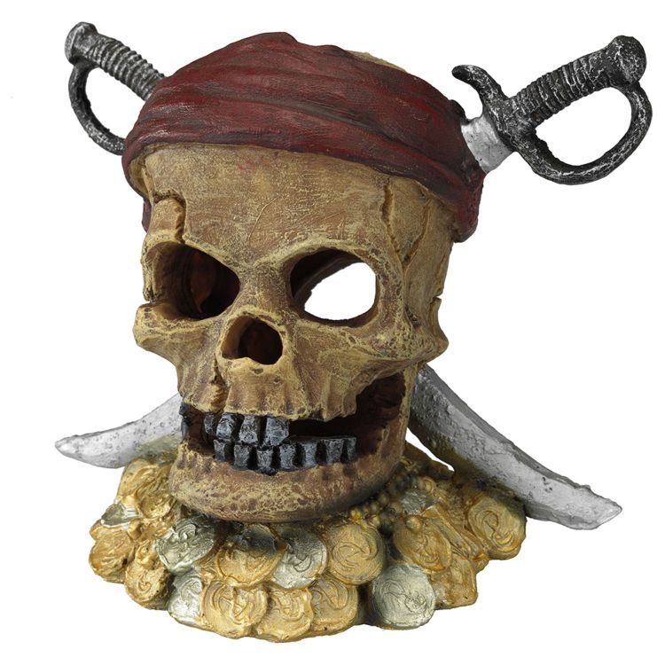 Foto van Aqua Della Decor Pirate Skull Sword Head