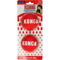 KONG Signature Balls 2-pk Lg