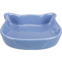 Trixie Voer/waterbak kattenhoofd keramiek - 4 stuks