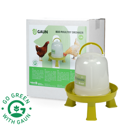 Foto van Pluimvee drinktoren 1.5 l Bio green lemon op pootjes