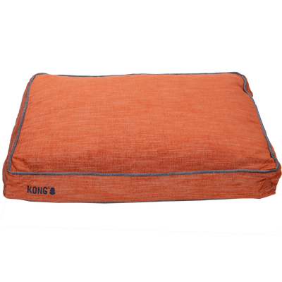 Foto van KONG Rectangle Beds Small. Oranje met grijze lijn