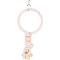 Trixie Touwring met houten blok - 3 stuks