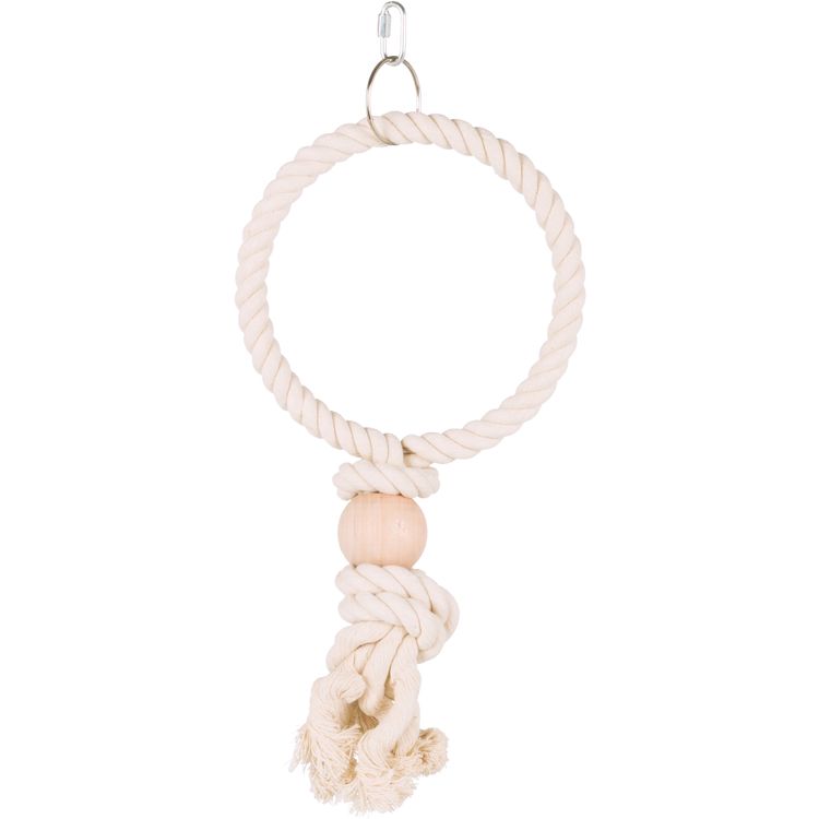 Foto van Trixie Touwring met houten blok - 3 stuks