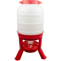 Pluimvee voertoren 40 liter rood hopper op pootjes