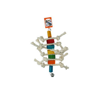 Foto van Birrdeeez Caterpillard Bird Toy (Wood en Rope)