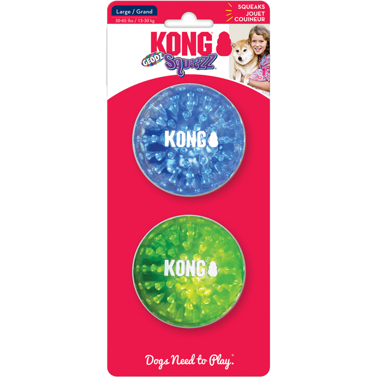 Foto van KONG Squeezz® Geodz 2-pk Assorted Lg