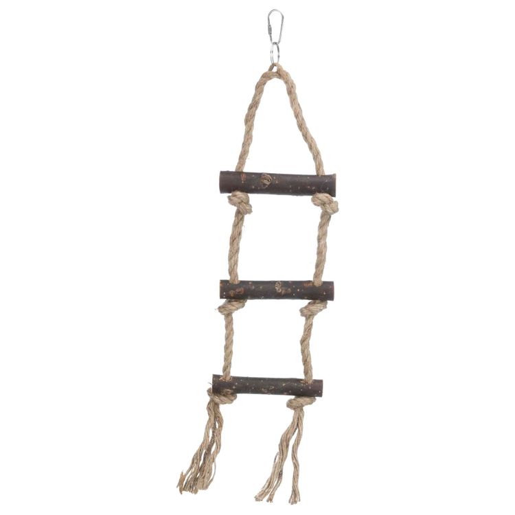 Trixie Knoopladder schorshout/sisal - 3 stuks Foto van Trixie Knoopladder schorshout/sisal - 3 stuks