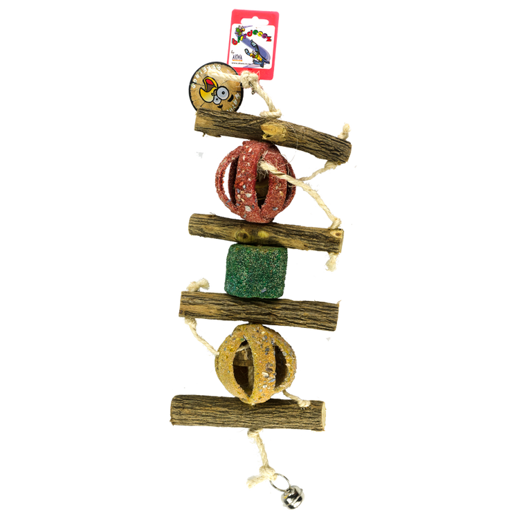 Foto van Birrdeeez Coral Ball Sekelbos Puzzle Bird Toy