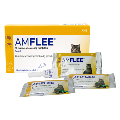Foto van Amflee 50 mg Spot-on Kat (en groter dan 1kg)