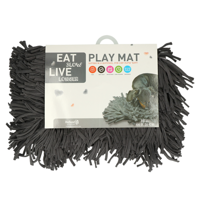 Foto van Eat Slow Live Longer Play Mat Grey