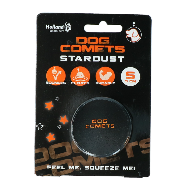 Foto van Dog Comets Ball Stardust Zwart/Oranje S
