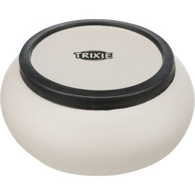 Foto van Trixie Voer/waterbak keramiek/rubberrand
