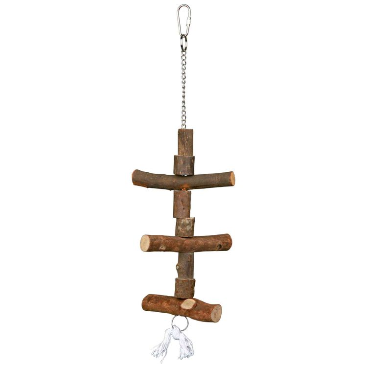 Trixie Speelgoed met ketting/touw schorshout Foto van Trixie Speelgoed met ketting/touw schorshout