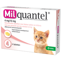 Milquantel 4 mg/10 mg Kitten/Kat Klein 4 tabl. 0.5-2kg