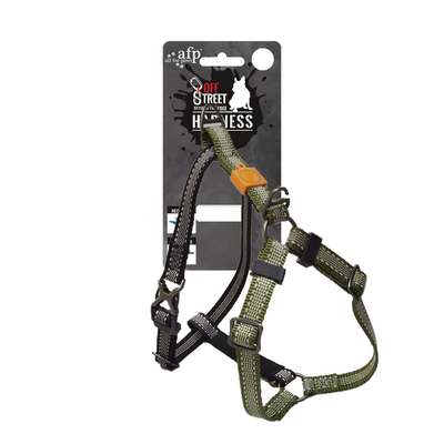 Foto van AFP Off Street Dog Non-pull Harness Olive Green XL