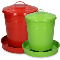 Pluimvee voertoren metaal 6 kg rood