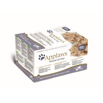 Foto van Applaws Kattenvoer Potjes multipack Kip Selectie 8 x 60 gr.