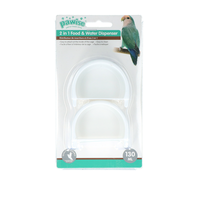 Foto van Pawise Seed and Water Cup.130 ml. wit. 2 st.