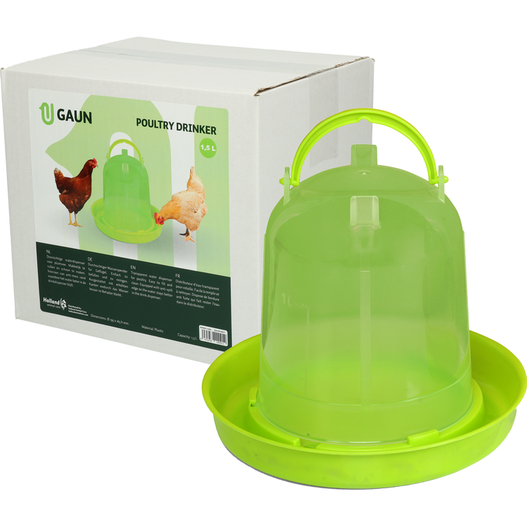 Foto van Pluimvee drinktoren 1.5 liter green lemon