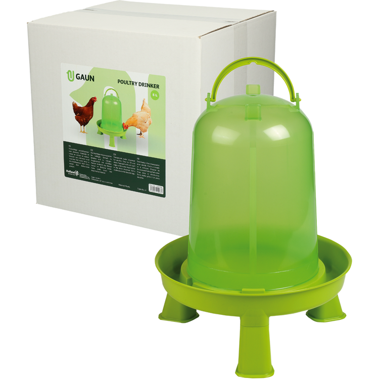 Foto van Pluimvee drinktoren 5 l green lemon op pootjes