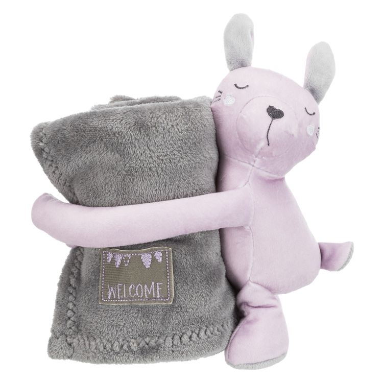Trixie Junior knuffelset deken/haas pluche Foto van Trixie Junior knuffelset deken/haas pluche