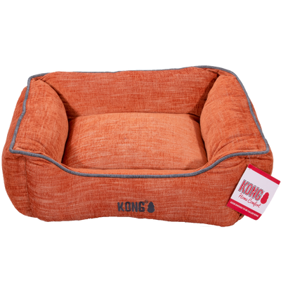 Foto van KONG Lounger Beds Small. Oranje met grijze lijn