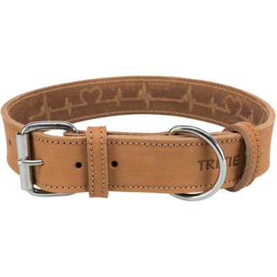 Trixie Rustic vetleer-halsband Heartbeat Foto van Trixie Rustic vetleer-halsband Heartbeat