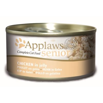 Applaws Kattenvoer Blik Senior Kip Jelly 70 gr. Foto van Applaws Kattenvoer Blik Senior Kip Jelly 70 gr.