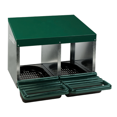 Foto van Pluimvee met 2 x legnest met plastic vloer