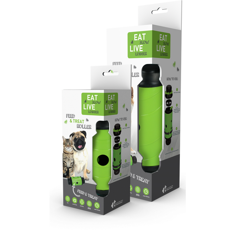 Foto van Eat Slow Live Longer Feed and Treat L Groen